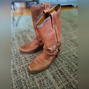 Leather Harness Boots